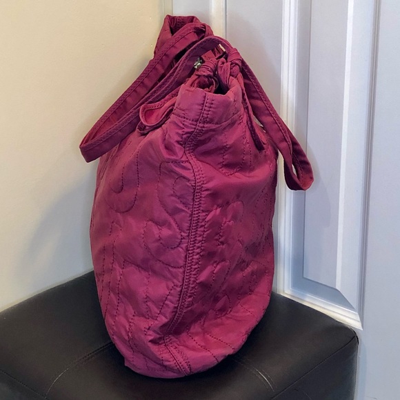 MARC JACOBS Workwear Hot Pink Quilted Tote Bag w Embroidered Logo - Picture 2 of 11